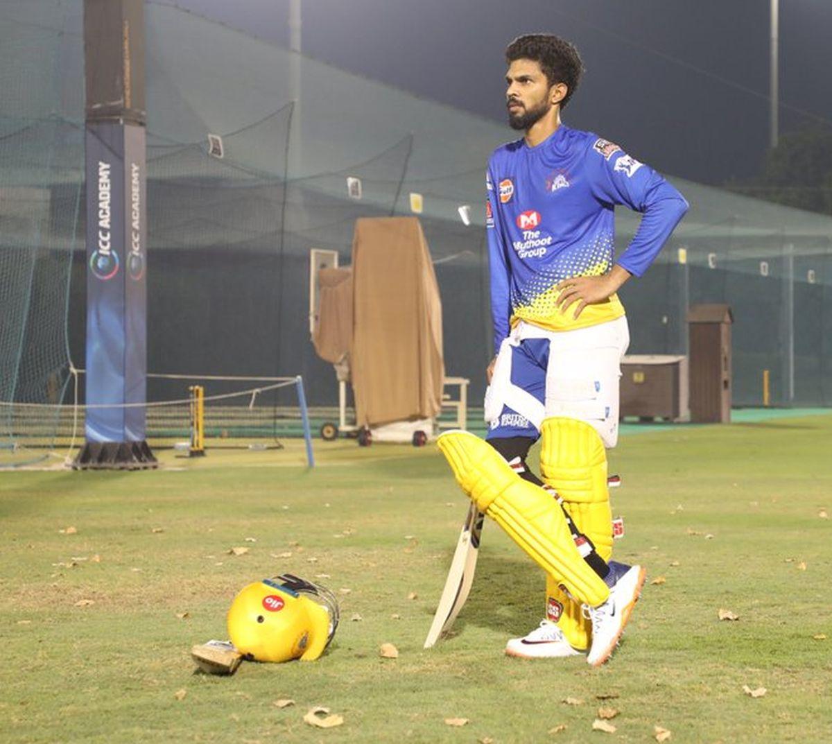 Ruturaj Gaikwad in Chennai Super Kings' training session