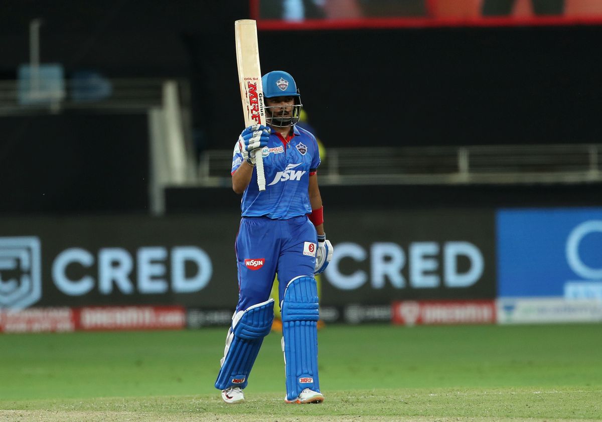 Delhi Capitals' Prithvi Shaw registered his half century in 35 deliveries