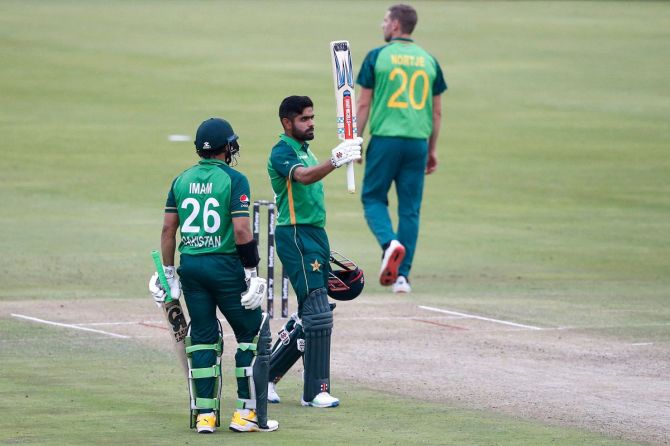Pakistan's Babar Azam scored 103 runs to guide his team to a three-wicket win in the first ODI of the three-match series against South Africa on Friday