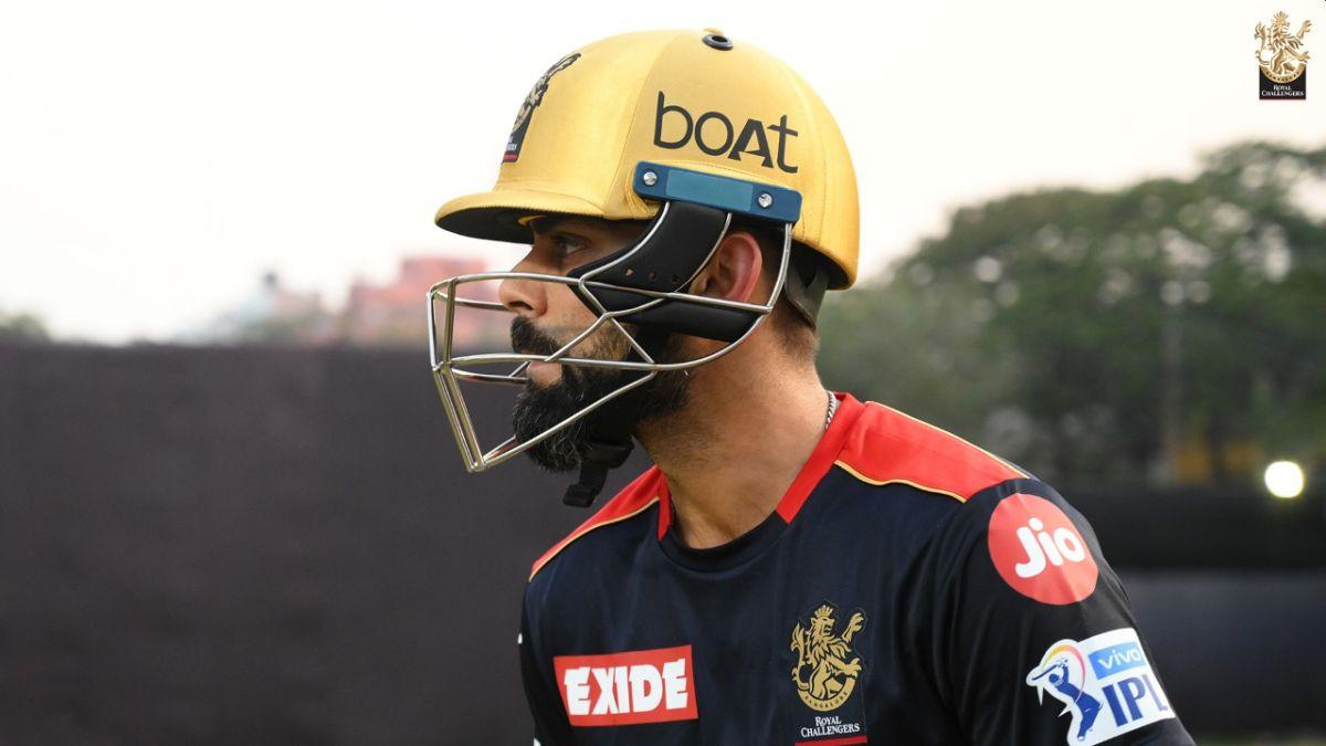 RCB captain Virat Kohli at a training session