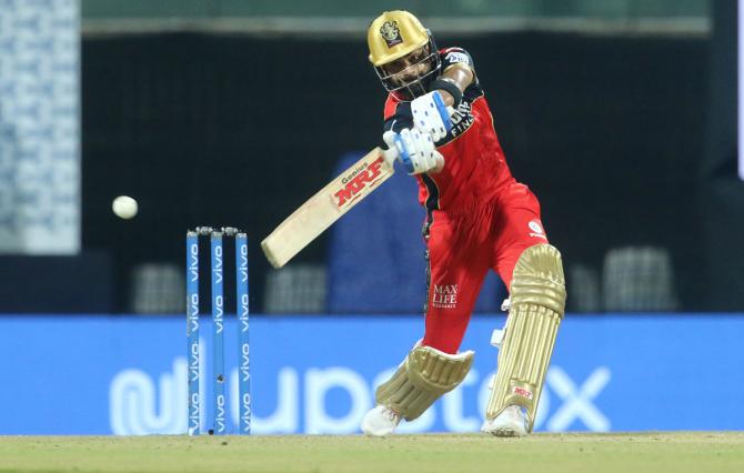 Virat Kohli plays a shot