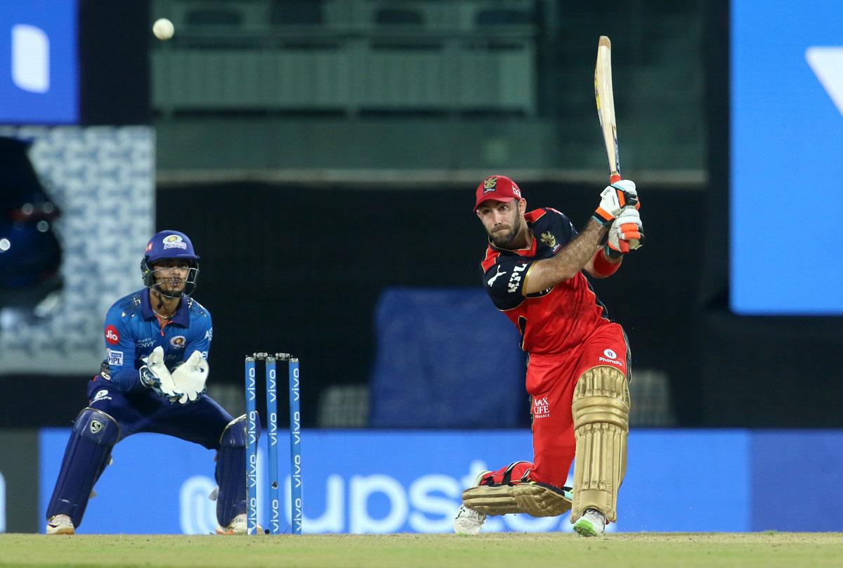 Glenn Maxwell plays a shot