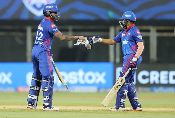 Delhi Capitals openers Shikhar Dhawan and Prithvi Shaw