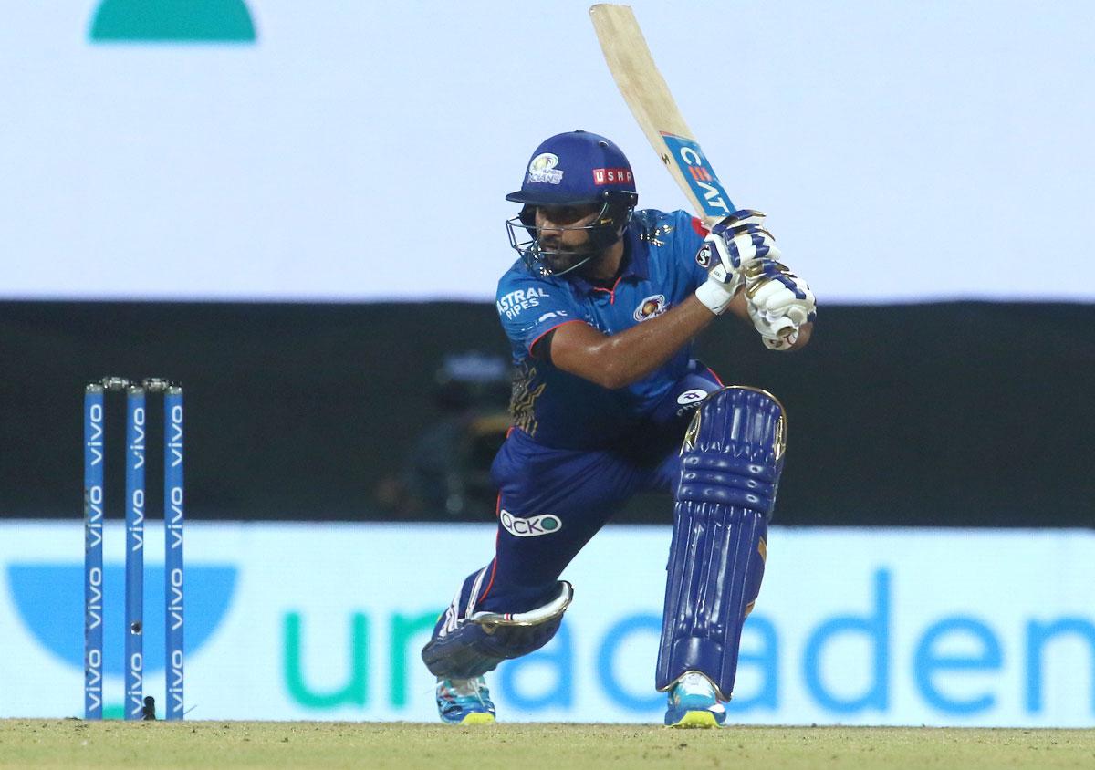 Rohit Sharma plays a shot