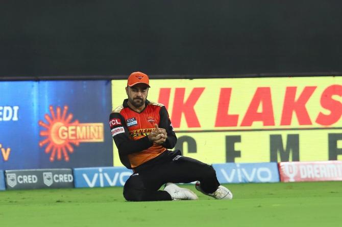 Rashid Khan takes the catch to dismiss Shahbaz Ahmed