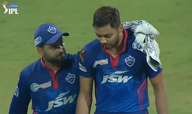 Rishabh Pant stole the limelight on Thursday when he had his arm around Avesh Khan's shoulder after the bowler was clobbered for two sixes. Avesh got a wicket off the very next ball.