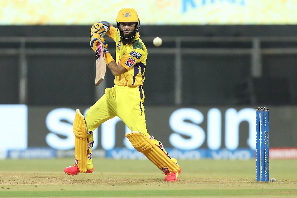 Moeen Ali was Chennai Super Kings's top-scorer with 46 off 31 balls, including 7 fours and a six. 