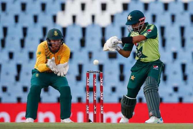 Pakistan's Fakhar Zaman scored 60 off 34 ball in the 4th T20I against South Africa on Friday