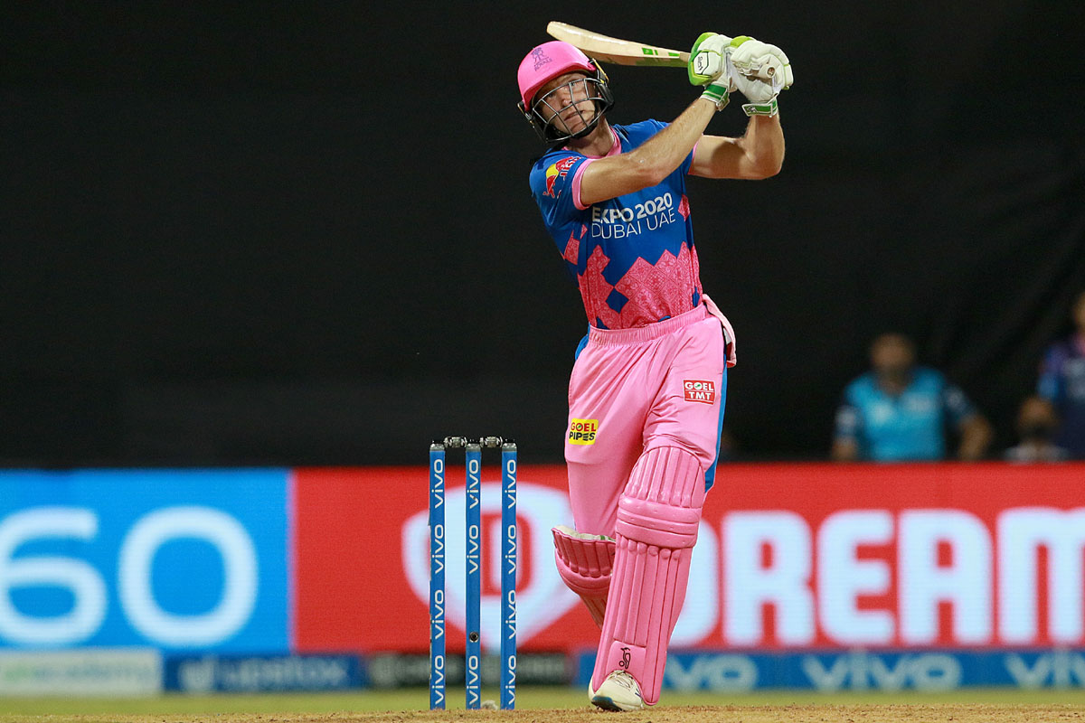 Rajasthan Royals Jos Buttler plays a shot