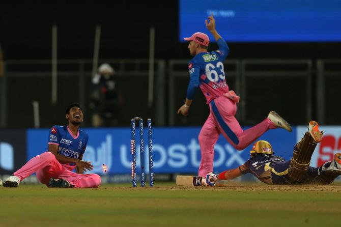 Jos Buttler runs out KKR opener Shubman Gill