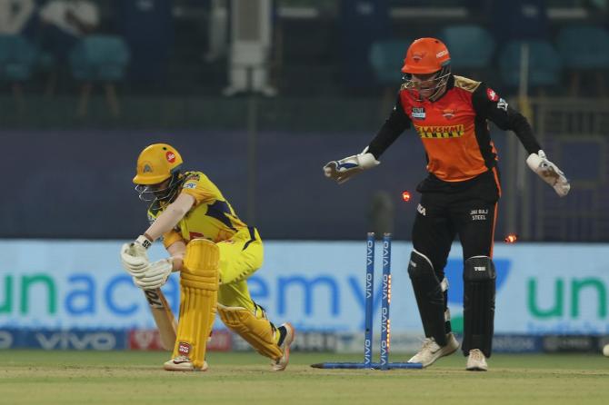 Ruturaj Gaikwad is bowled by Rashid Khan