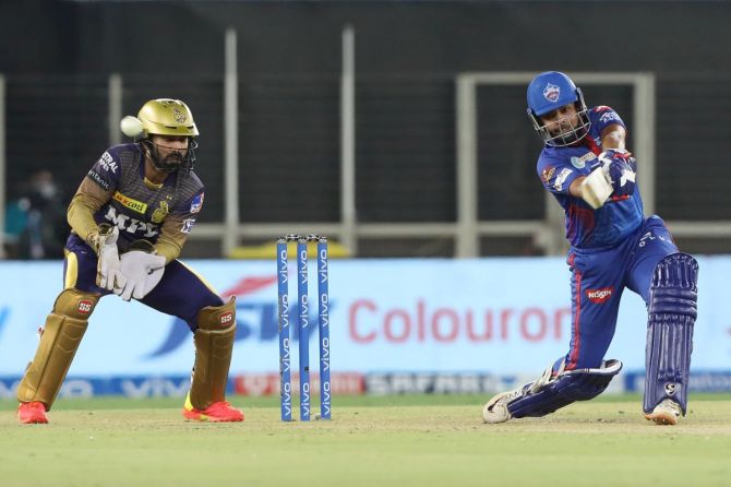 Prithvi Shaw  was relentless as he hammered the wayward KKR bowlers to all parts of the ground