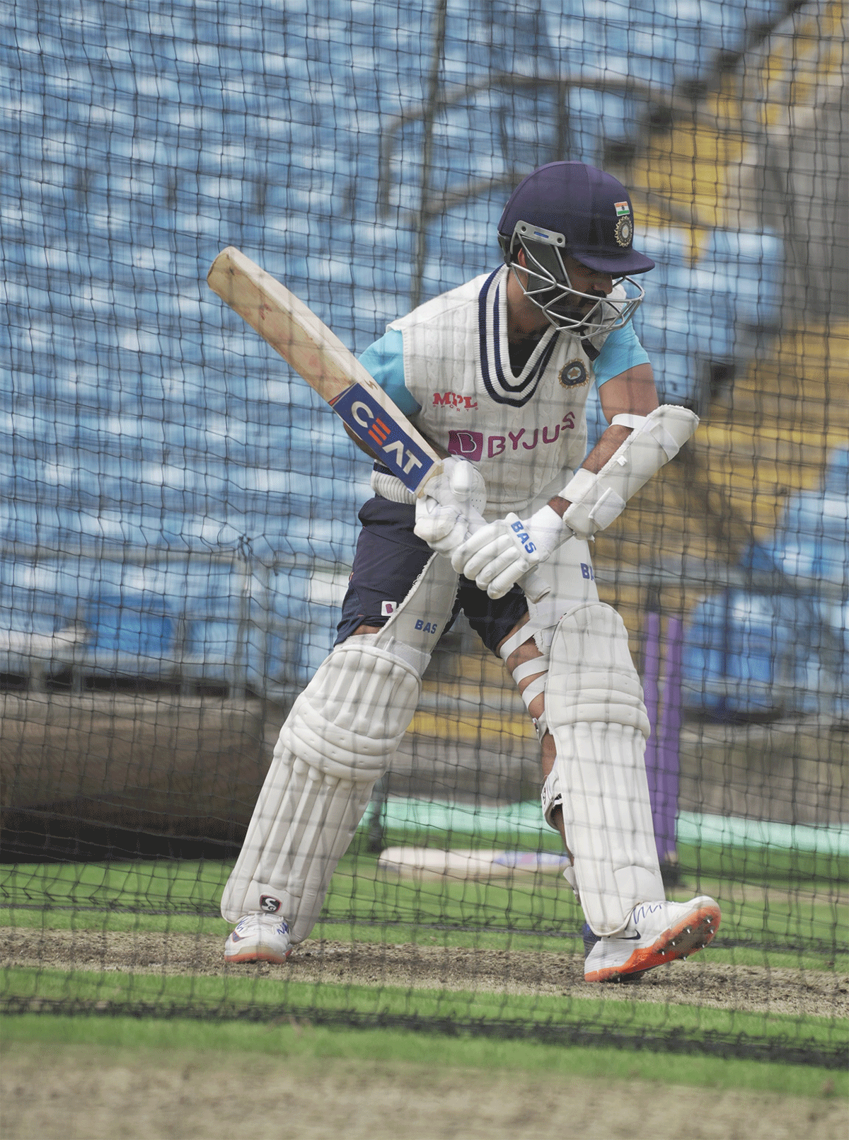 Ajinkya Rahane bats 