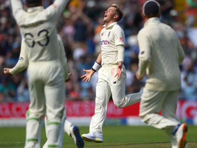 Sam Curran celebrates after taking the wicket of Jasprit Bumrah