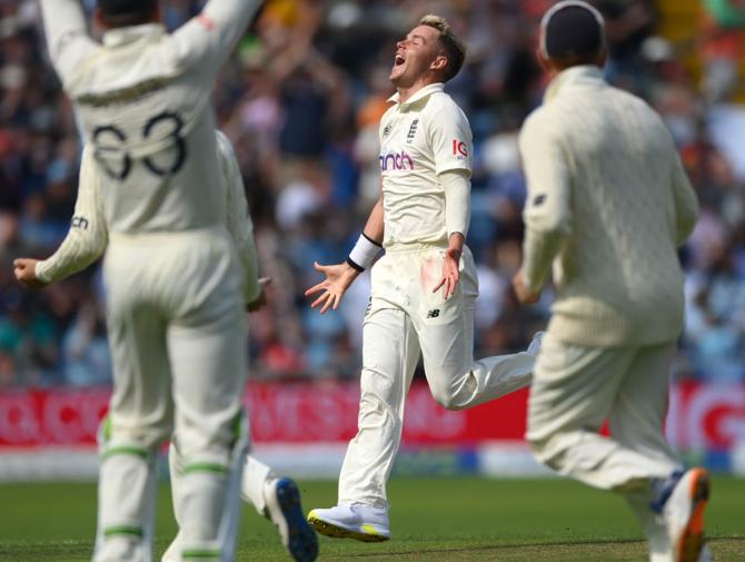 Sam Curran celebrates after taking the wicket of Jasprit Bumrah