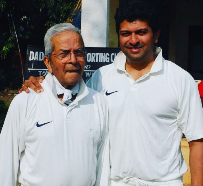 Vasu Paranjape with his son Jatin