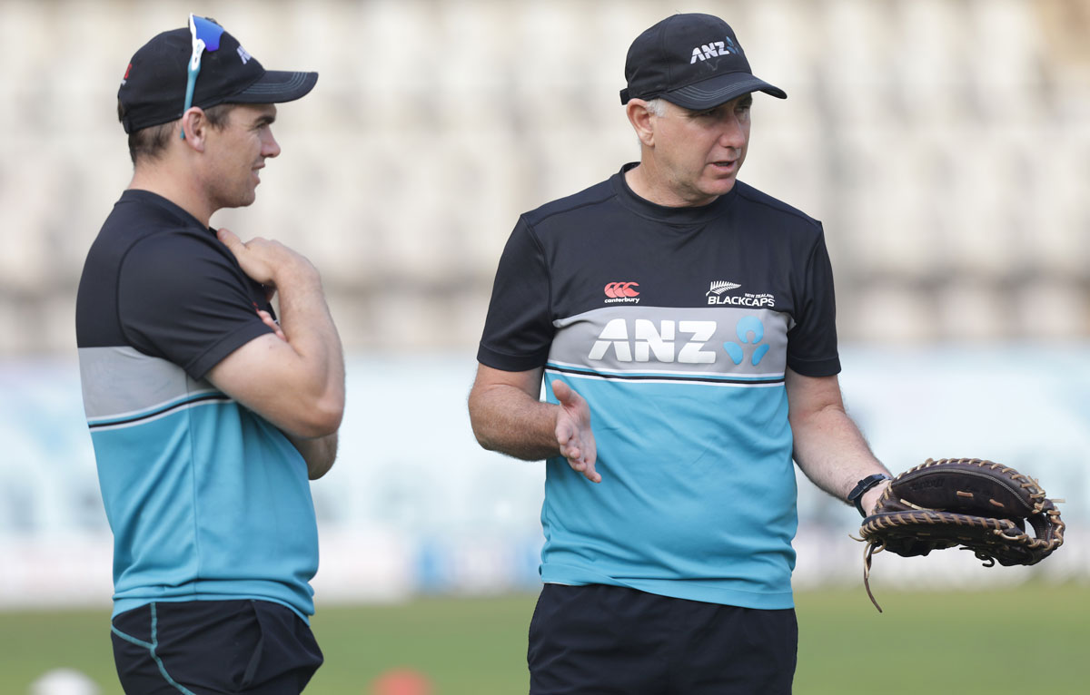 New Zealand stand-in captain Tom Latham and Head coach Gary Stead