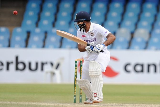 Hanuma Vihari hit 6 fours and a six during his 63 off 170 balls in India A's first innings on the second day of the third unofficial Test against South Africa, in Bloemfontein, on Tuesday.