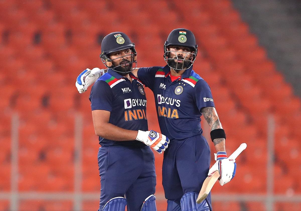 Rohit Sharma, left, and Virat Kohli