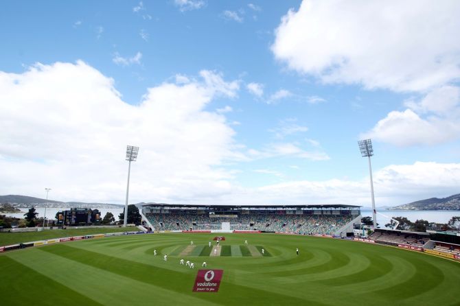 A general view of Bellerive Oval, which will stage the fifth Ashes Test between Australia and England in place of Perth. 