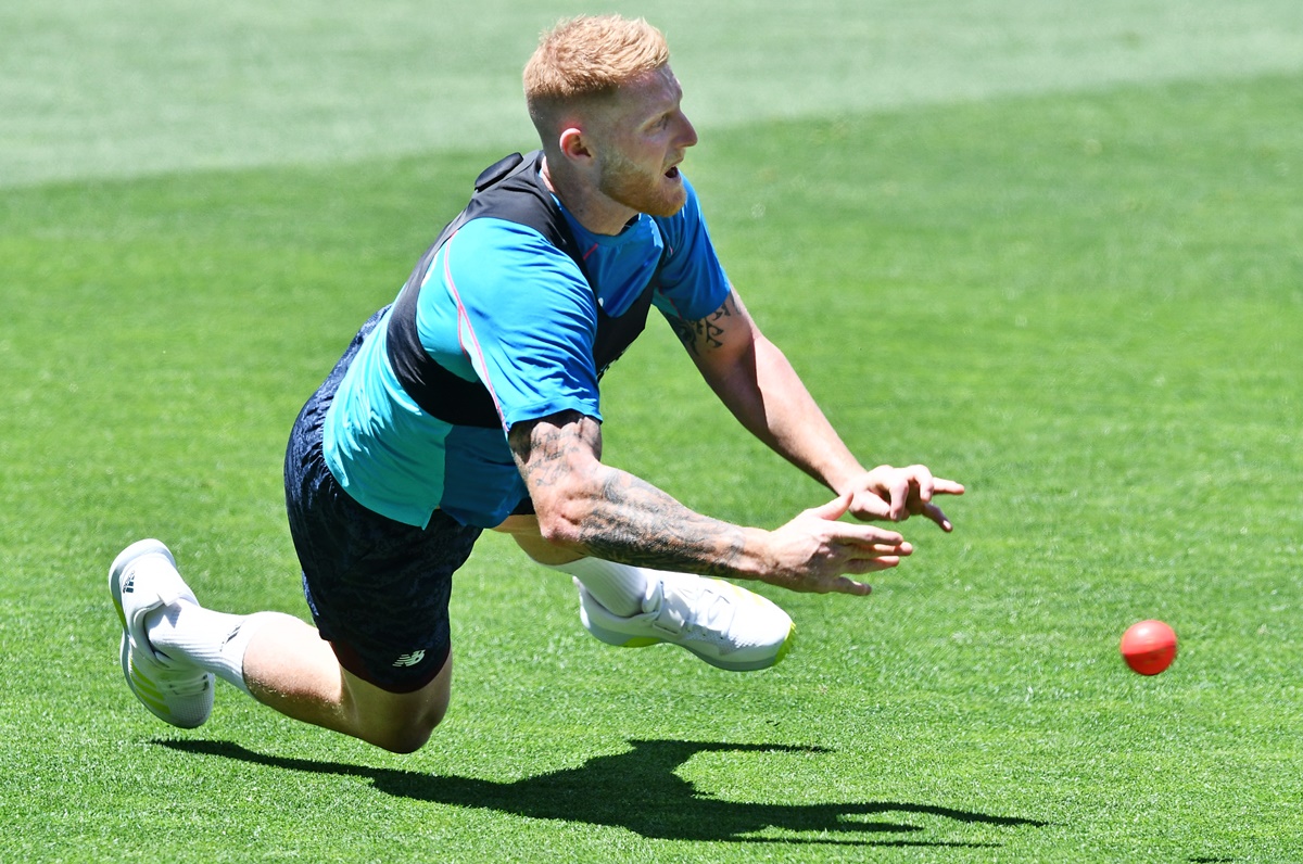 Ben Stokes fields during an England nets session at Adelaide Oval on Tuesday in preparation for the second Ashes Test against Australia.