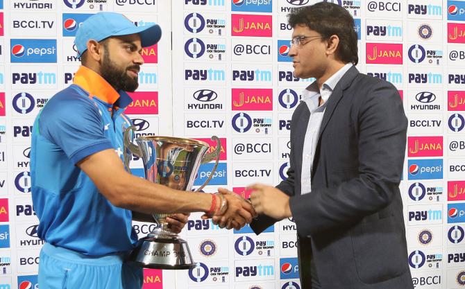 Virat Kohli and Sourav Ganguly