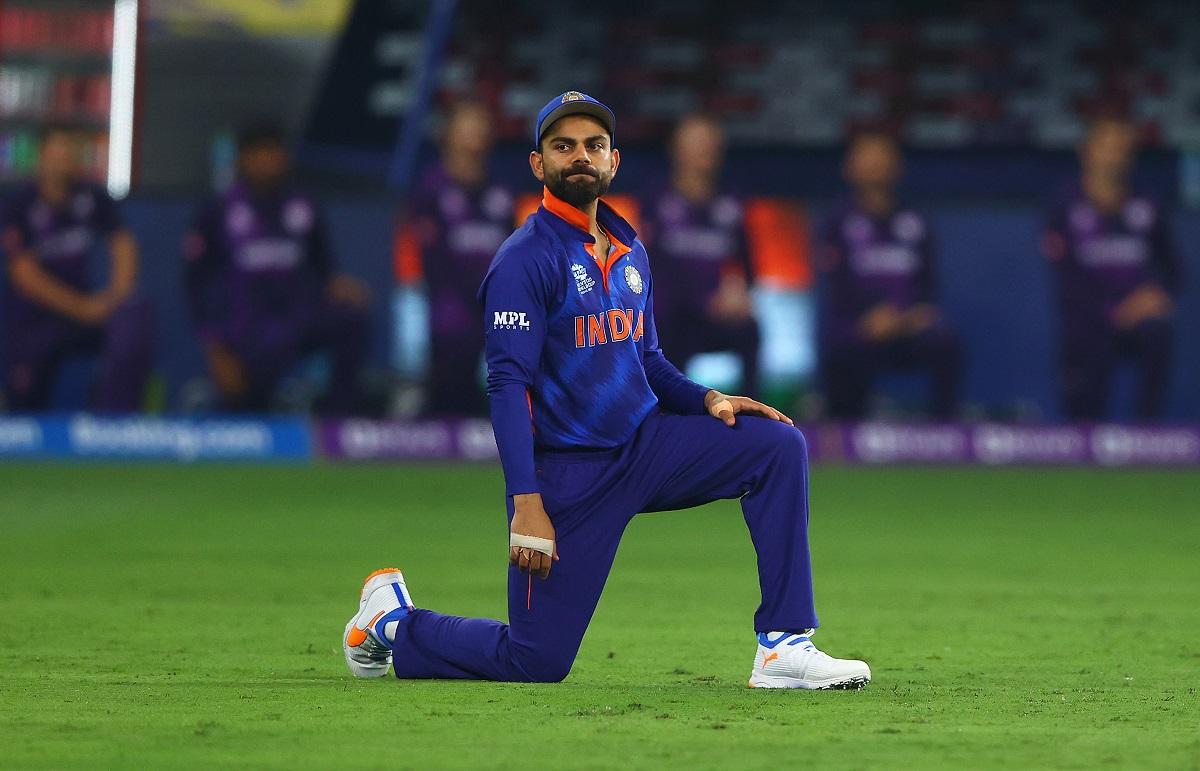 Virat Kohli  gestures during the T20 World Cup.