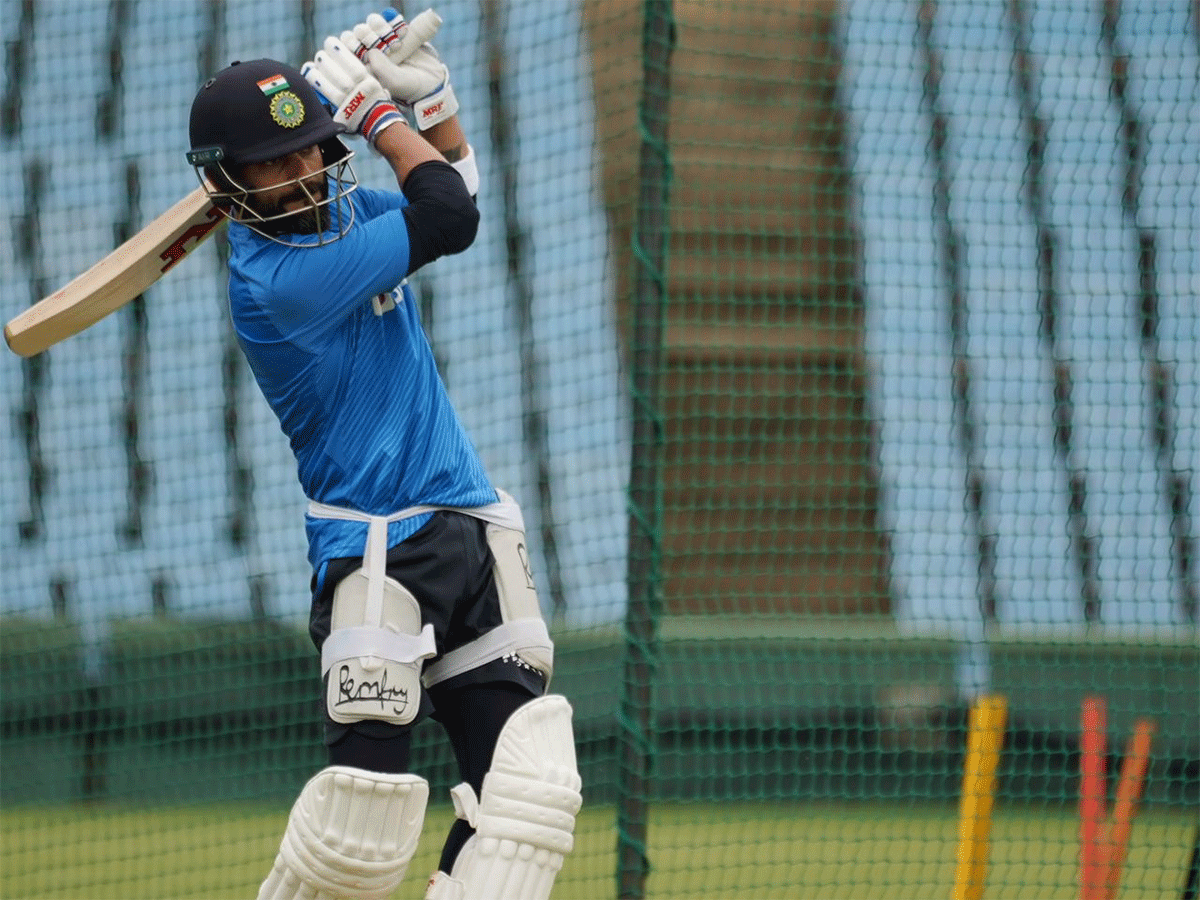 Virat Kohli at batting practice