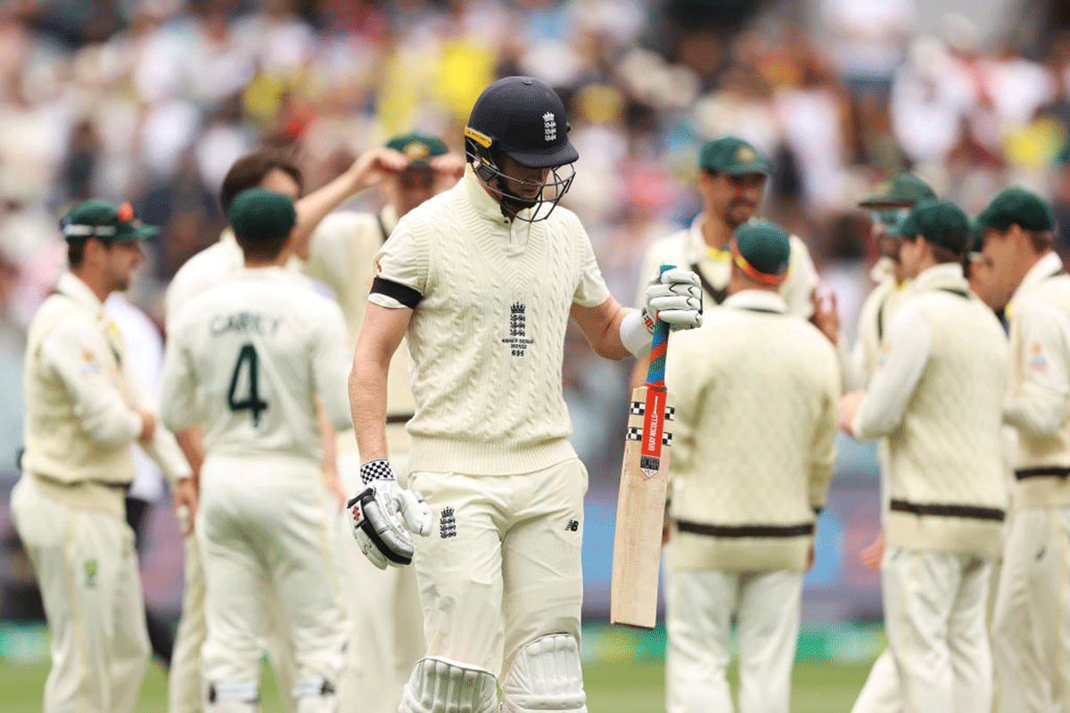 Zak Crawley walks off the field after being dismissed for 12. 