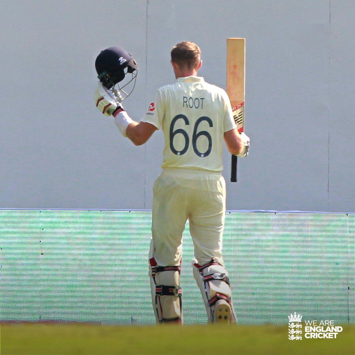 England captain Joe Root celebrates on scoring his double century against India on Day 2 of the 1st Test at MA Chidambaram Stadium in Chennai on Saturday