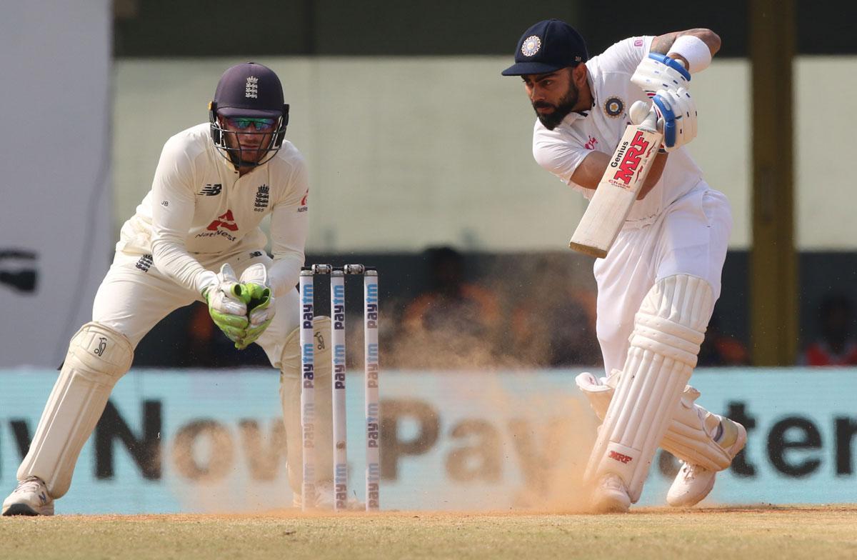 Virat Kohli bats during Day 5