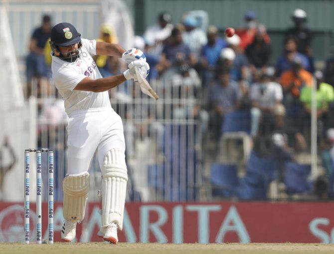 Rohit delighted the fans with his brilliant stroke-play in the morning session.