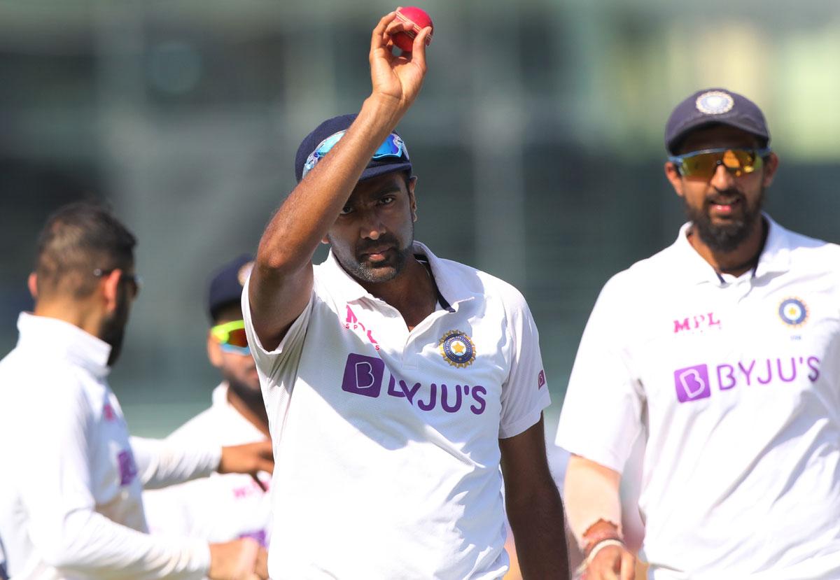  Ravichandran Ashwin celebrates after picking up five wickets on Day 2 of the second Test against England in Chennai