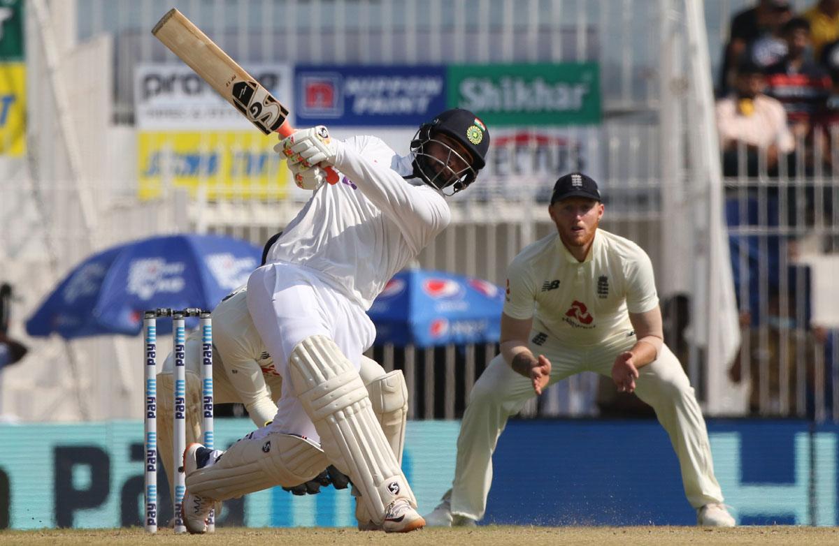 Rishab Pant bats during Day 2