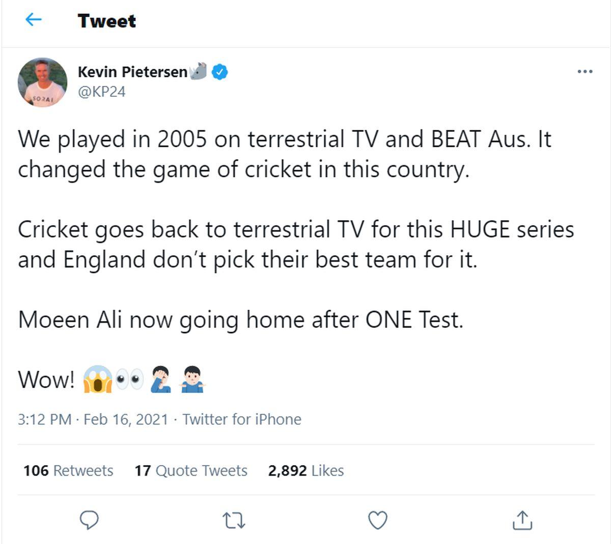 Pietersen's tweet