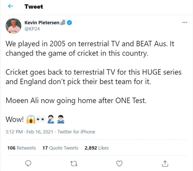 Pietersen's tweet