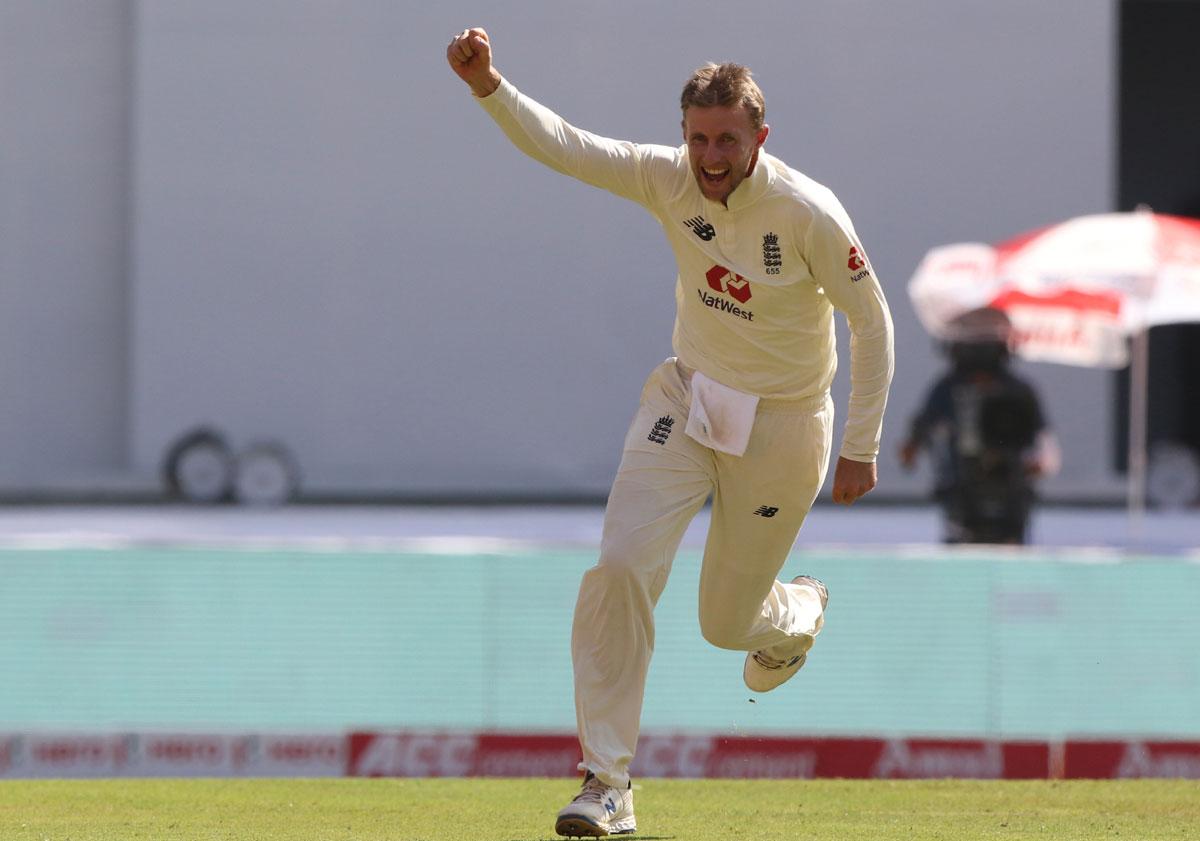 England captain Joe Root celebrates after dismissing Rishabh Pant