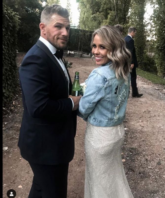 Australia captain Aaron Finch with wife Amy