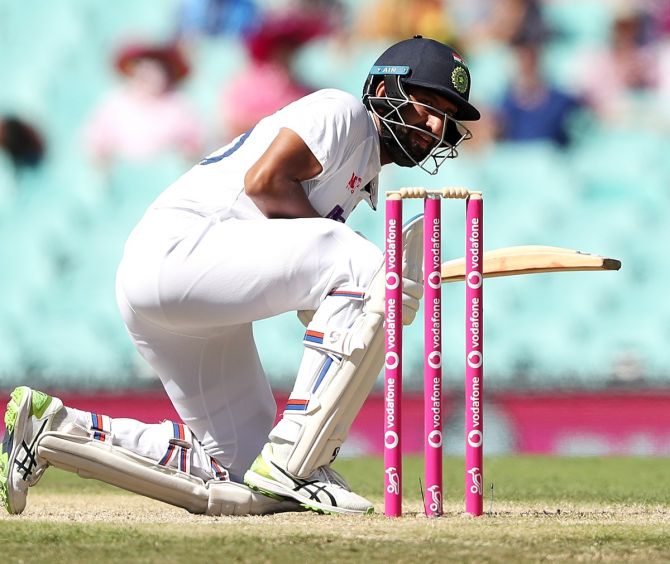Cheteshwar Pujara battled like a gladiator on the final day of the Brisbane decider, taking 11 blows to the body in compiling a fighting fifty.