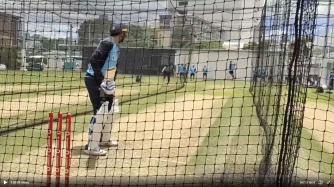 Team India in the nets