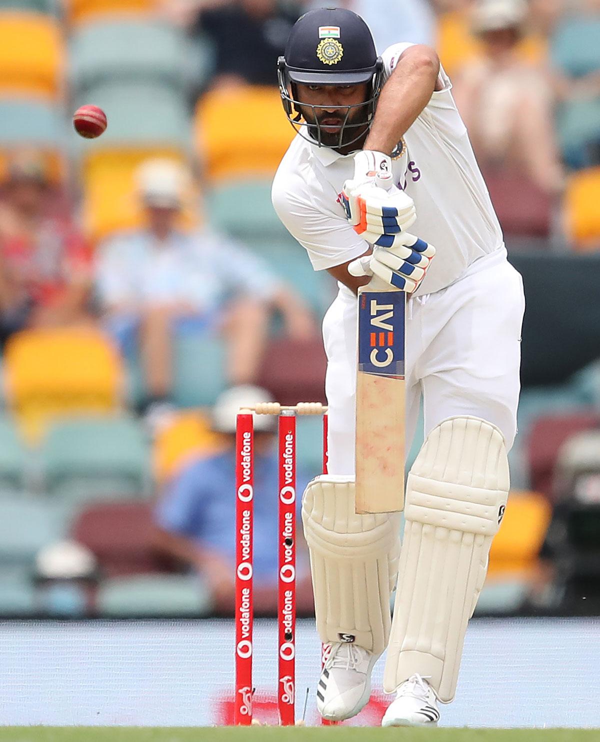 Rohit Sharma bats during Day 2