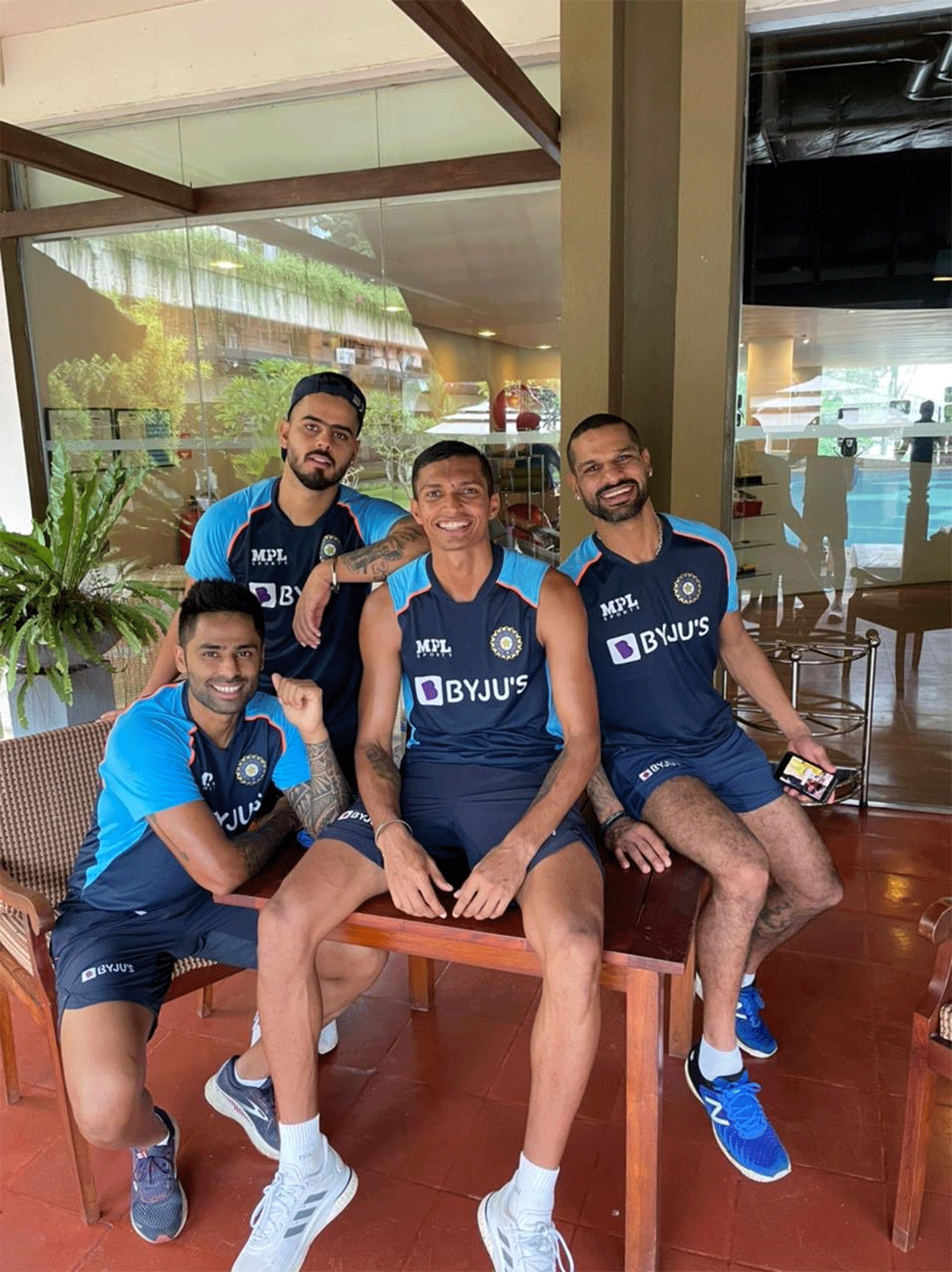 Suryakumar Yadav, Nitish Rana, Navdeep Saini and Shikhar Dhawan