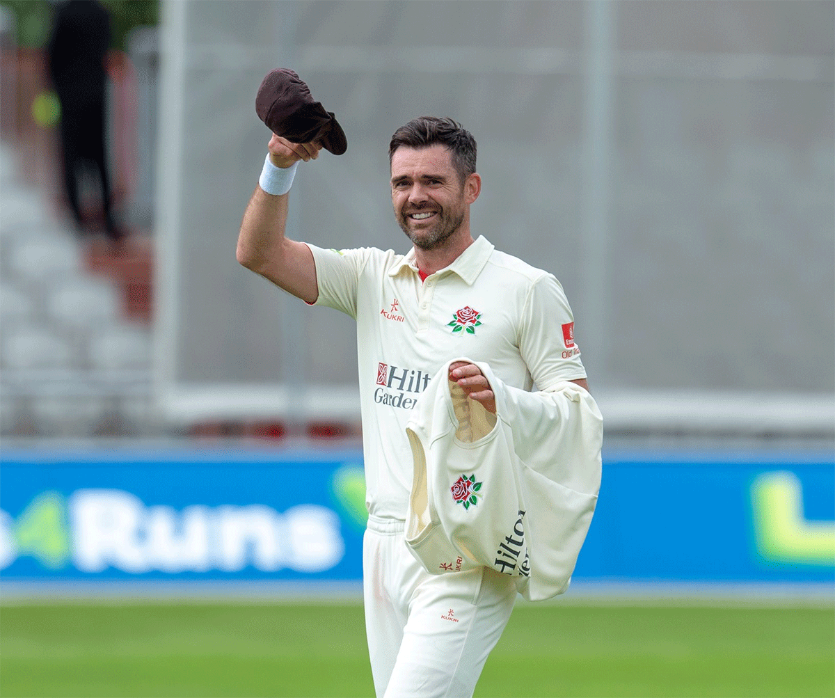 Playing for Lancashire, James Anderson reached the landmark during an impressive new-ball spell when he had Heino Kuhn caught behind by Dane Vilas