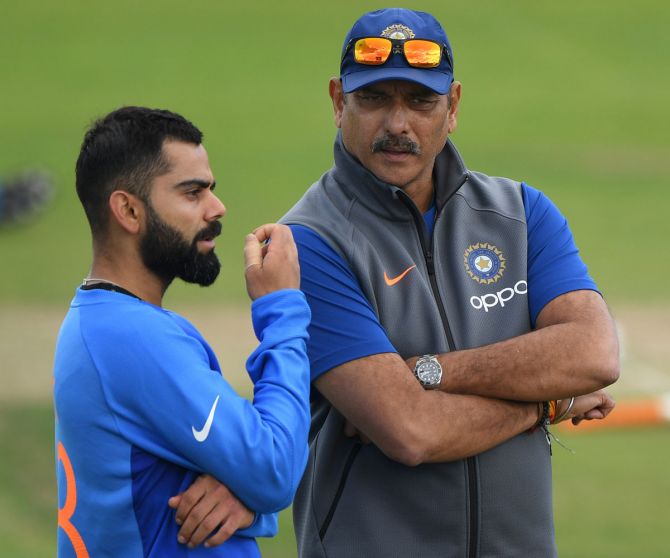India head coach Ravi Shastri with captain Virat Kohli