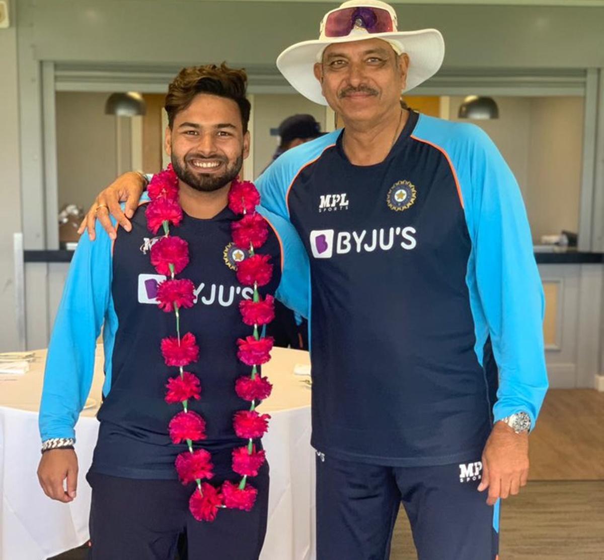 Rishabh Pant and Ravi Shastri