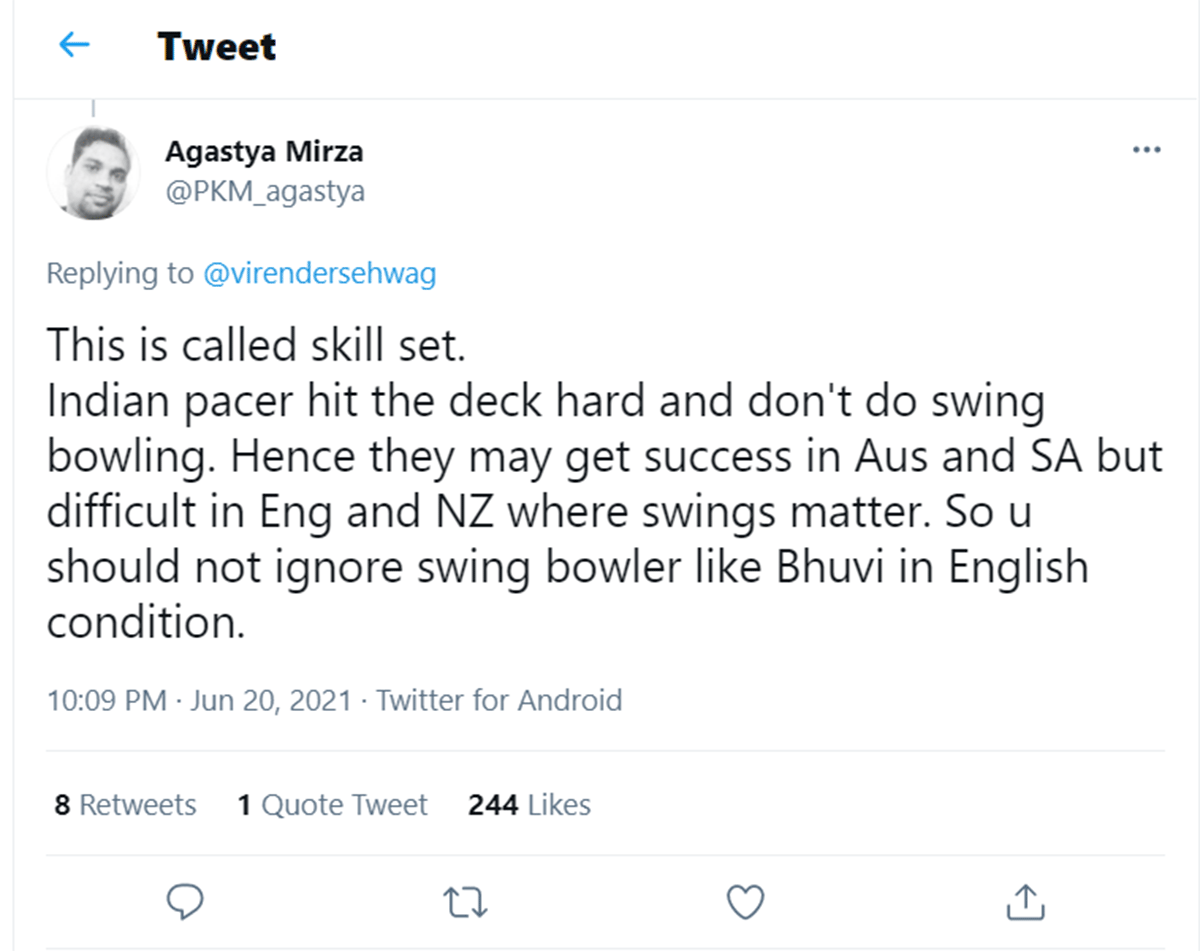 Bhuvi tweet trending