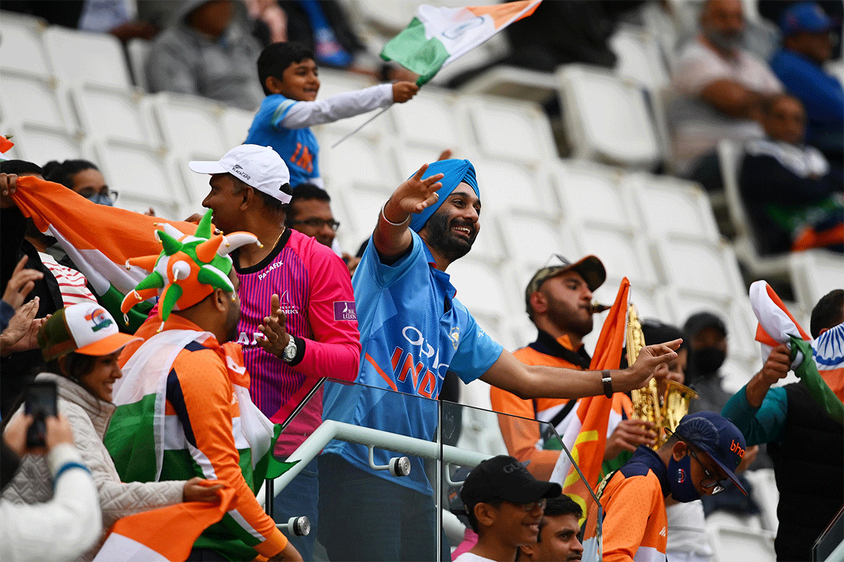 Indian fans in the crowds at the WTC final on Monday