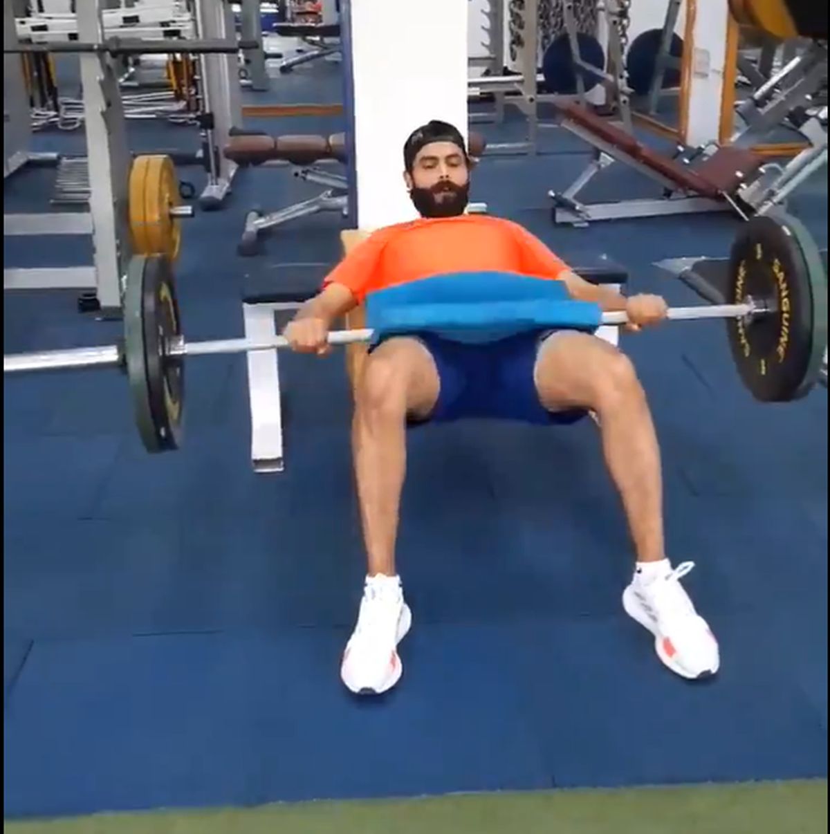 Ravindra Jadeja hits the gym
