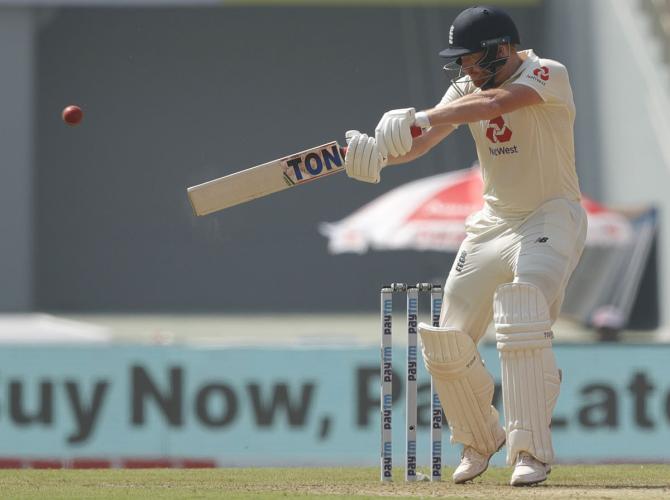 Jonny Bairstow scores a boundary