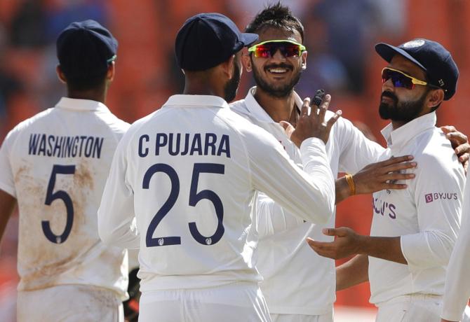 Axar Patel finished with 27 wickets in three Tests at an average of 10.59 to equal Dilip Doshi's record for the most wickets by an Indian bowler in his debut series.